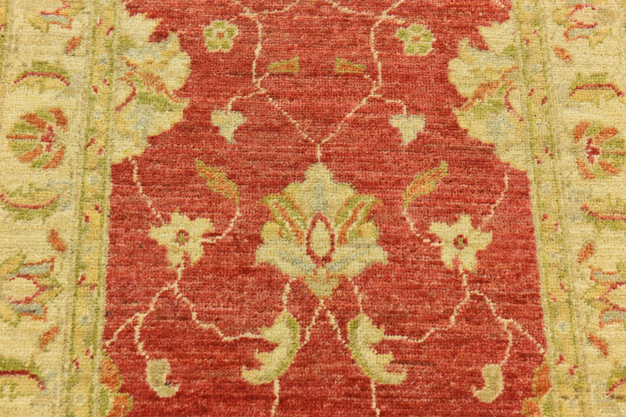 2' 4 x 10' 3 Hand Knotted Peshawar Ziegler Runner Rug