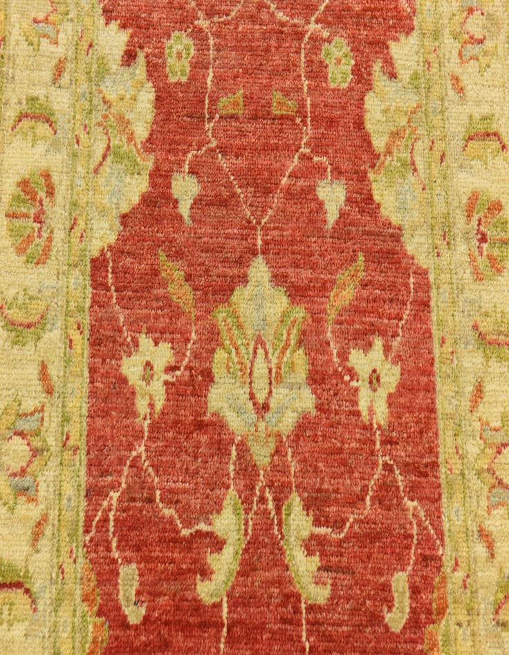 Detail image of 2' 4 x 10' 3  Hand Knotted Peshawar Ziegler Runner Rug
