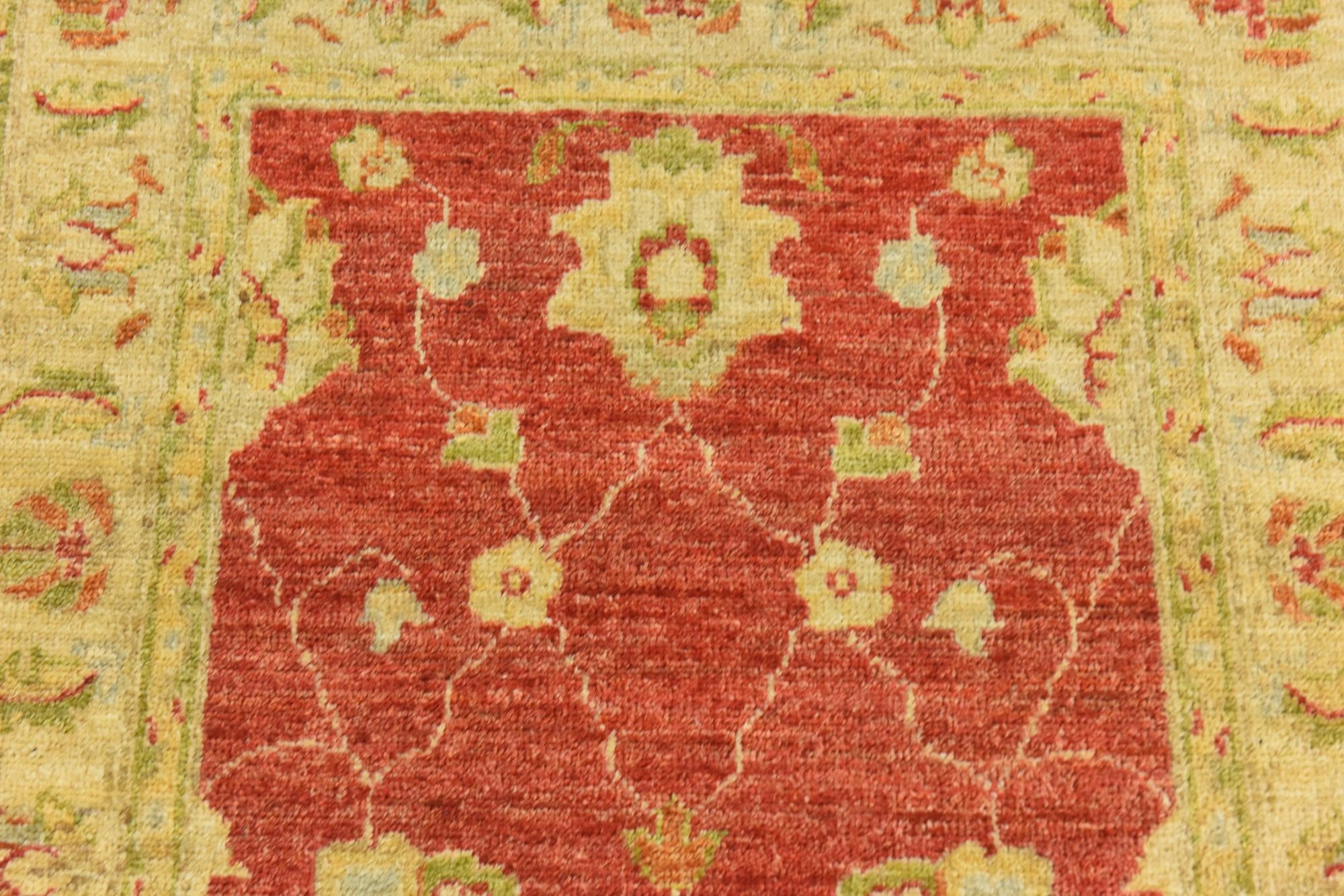2' 4 x 10' 3 Hand Knotted Peshawar Ziegler Runner Rug