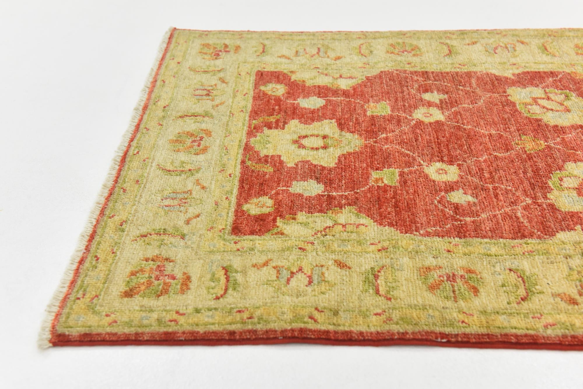 2' 4 x 10' 3 Hand Knotted Peshawar Ziegler Runner Rug