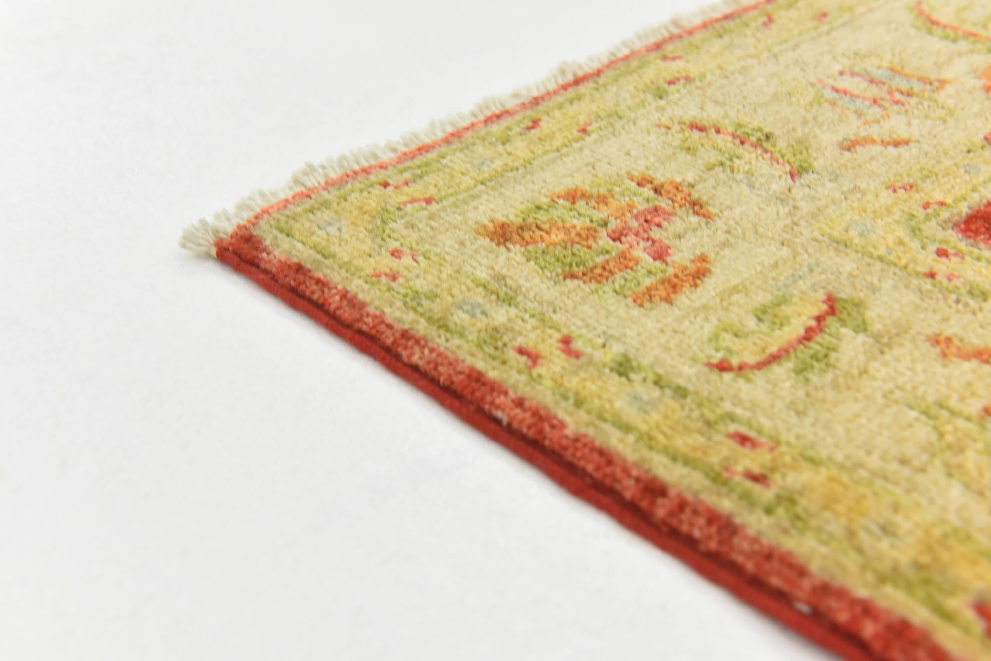2' 4 x 10' 3 Hand Knotted Peshawar Ziegler Runner Rug