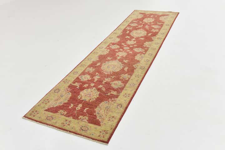 2' 8 x 9' 10 Hand Knotted Peshawar Ziegler Runner Rug
