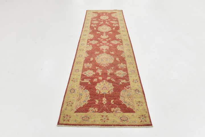 2' 8 x 9' 10 Hand Knotted Peshawar Ziegler Runner Rug