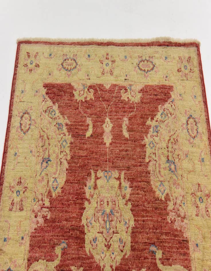 Detail image of 2' 8 x 9' 10  Hand Knotted Peshawar Ziegler Runner Rug