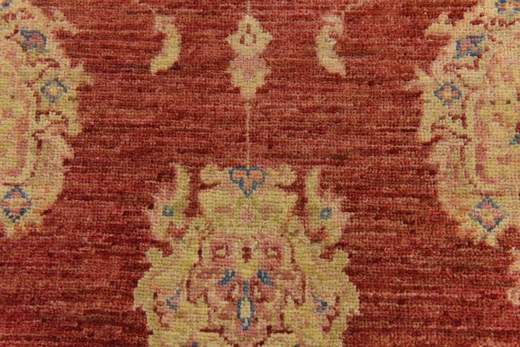 Detail image of 2' 8 x 9' 10 Hand Knotted Peshawar Ziegler Runner Rug