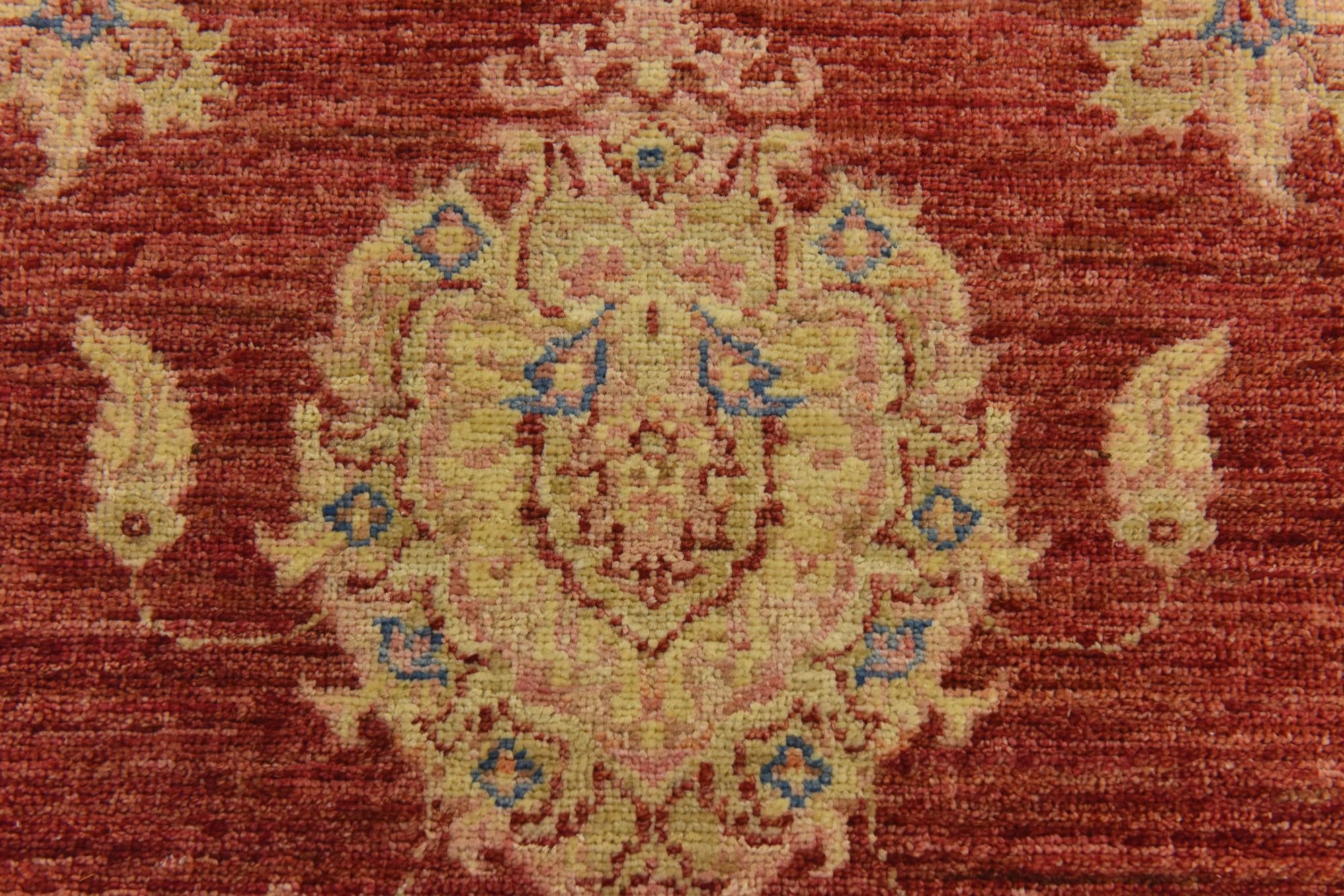 2' 8 x 9' 10 Hand Knotted Peshawar Ziegler Runner Rug