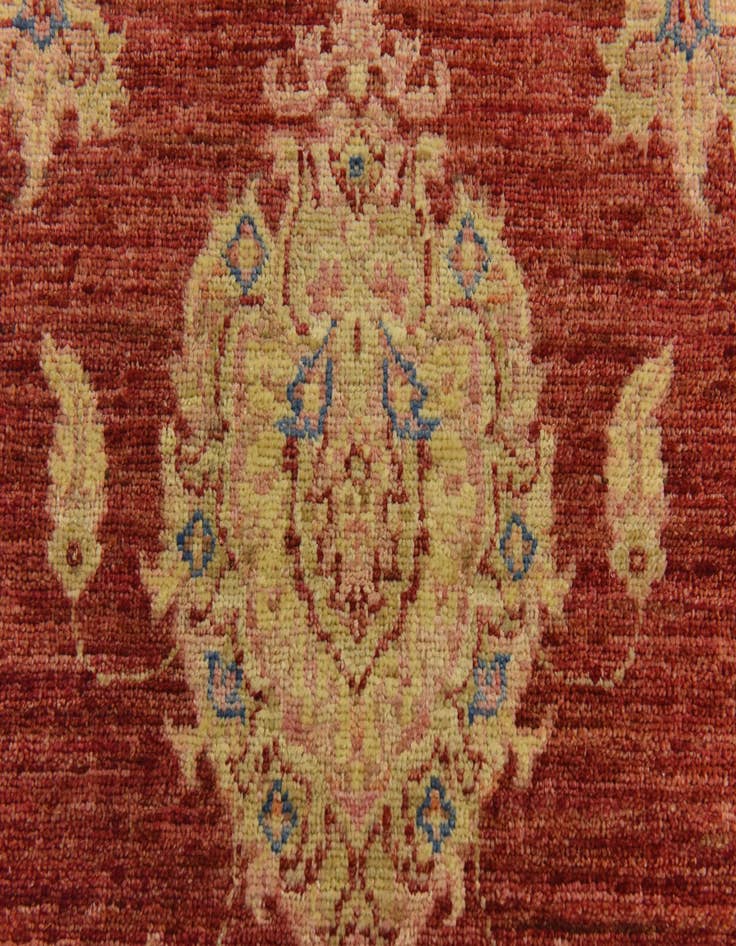 Detail image of 2' 8 x 9' 10  Hand Knotted Peshawar Ziegler Runner Rug