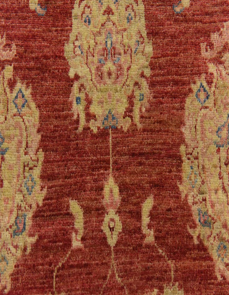 Detail image of 2' 8 x 9' 10  Hand Knotted Peshawar Ziegler Runner Rug