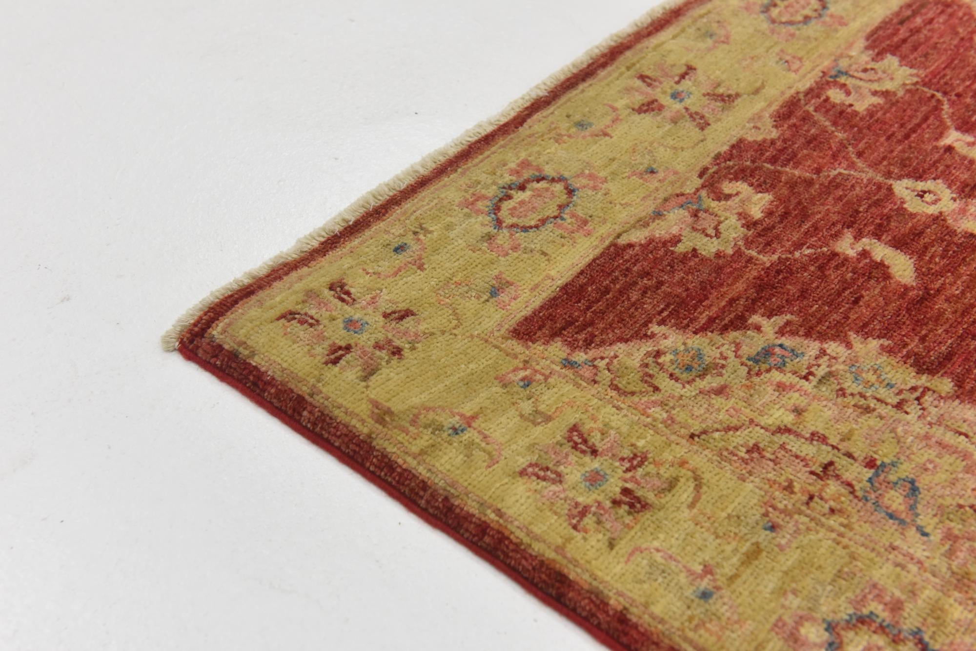 2' 8 x 9' 10 Hand Knotted Peshawar Ziegler Runner Rug
