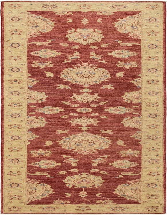 Detail image of 2' 8 x 9' 10 Hand Knotted Peshawar Ziegler Runner Rug