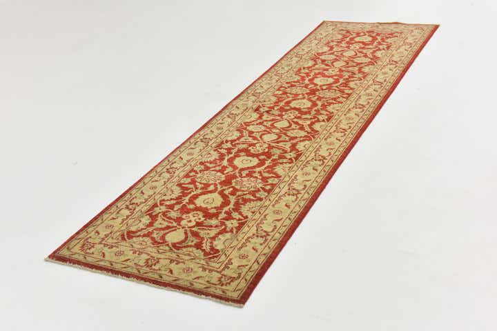 2' 7 x 9' 8 Hand Knotted Peshawar Ziegler Runner Rug
