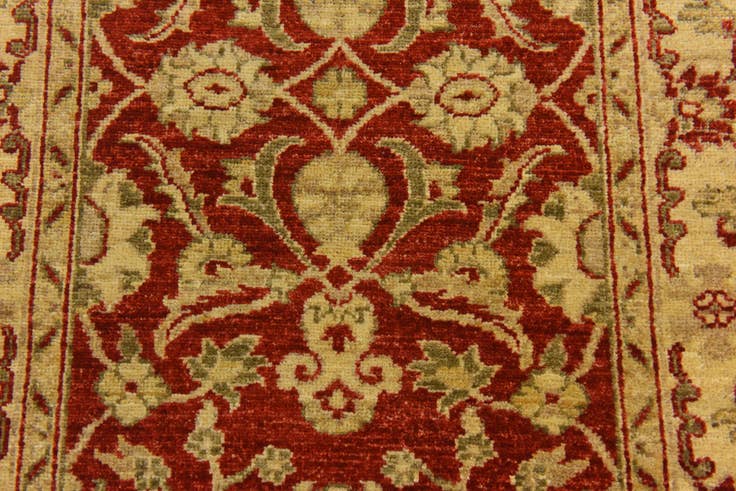 Detail image of 2' 7 x 9' 8 Hand Knotted Peshawar Ziegler Runner Rug