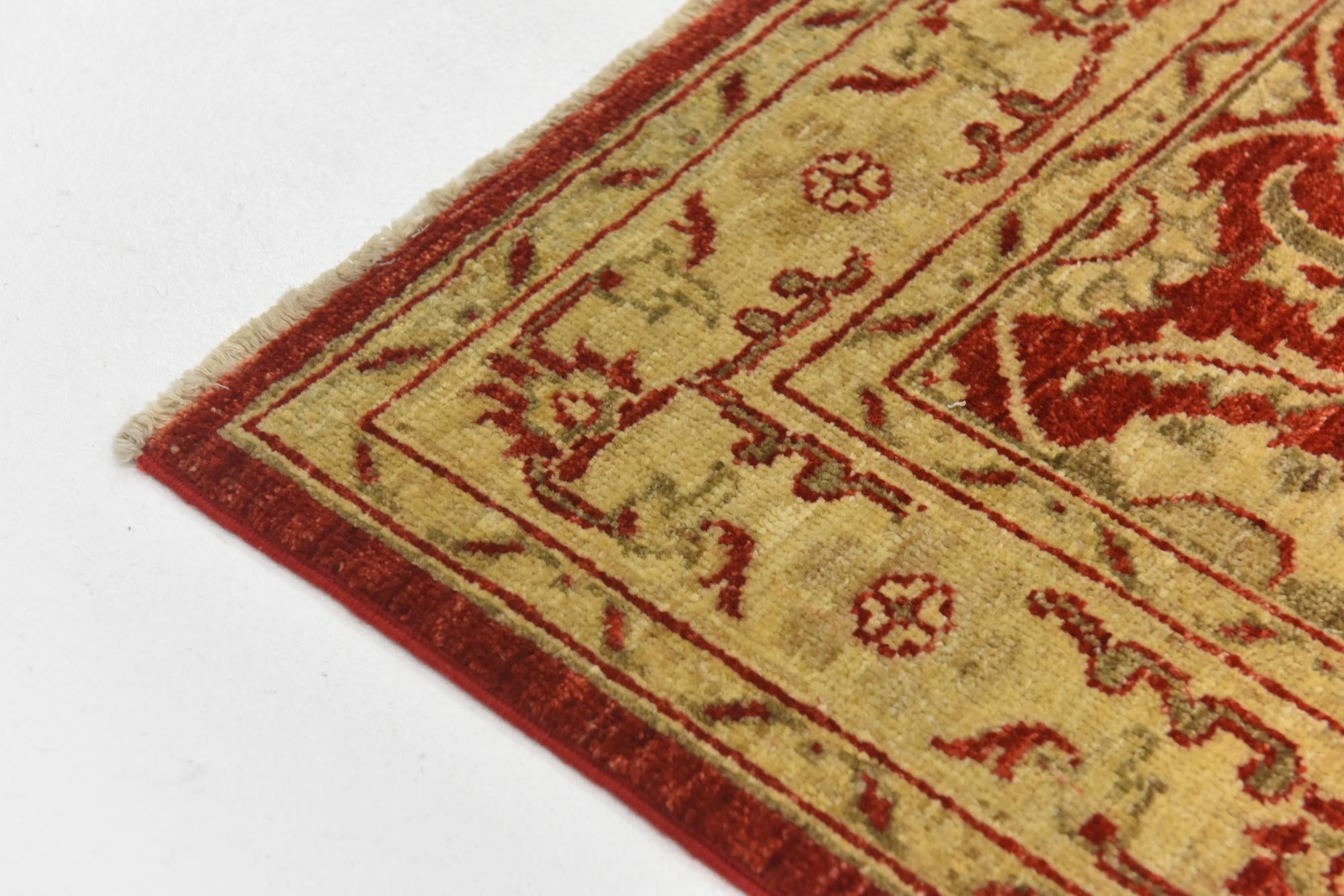 2' 7 x 9' 8 Hand Knotted Peshawar Ziegler Runner Rug