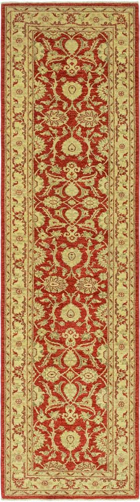 2' 7 x 9' 8 Hand Knotted Peshawar Ziegler Runner Rug