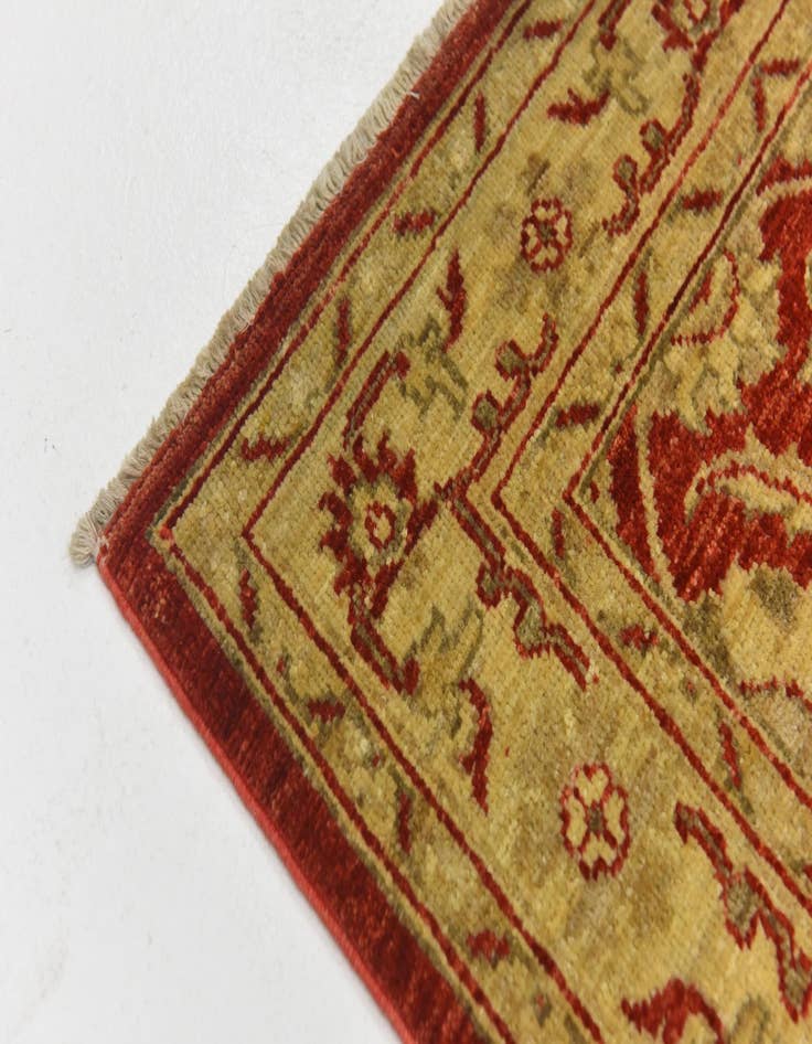 Detail image of 2' 7 x 9' 9 Hand Knotted Peshawar Ziegler Runner Rug