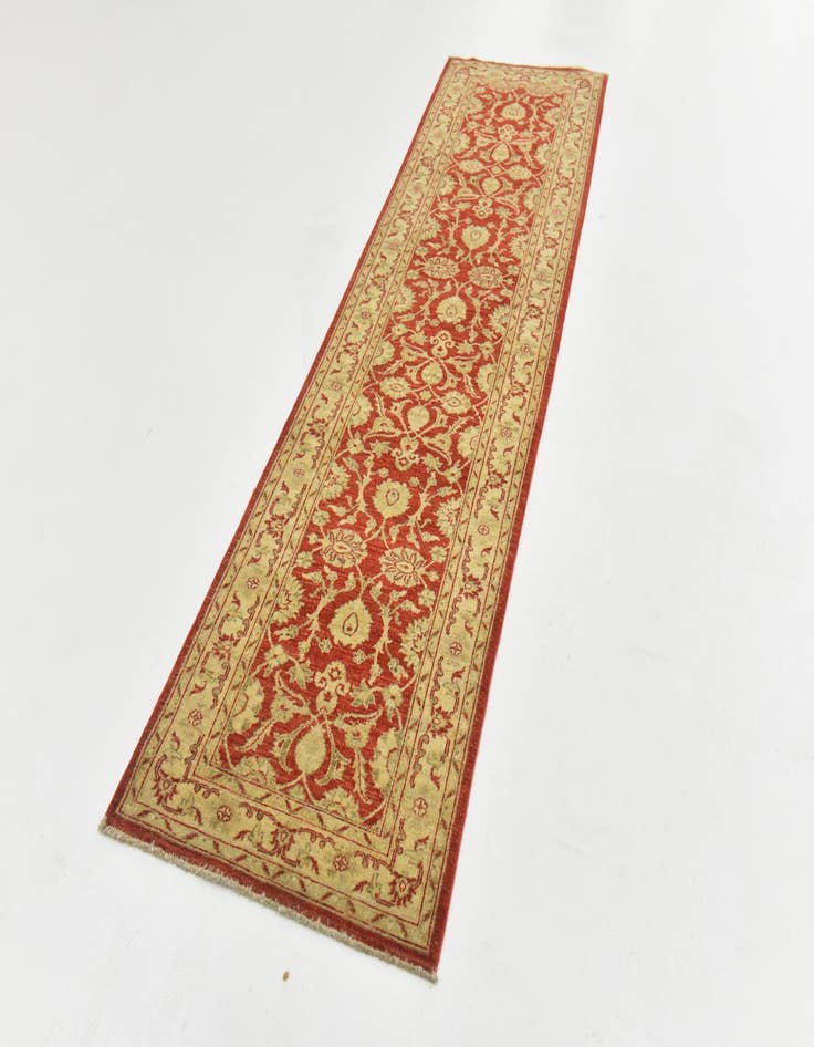 Detail image of 2' 7 x 9' 9 Hand Knotted Peshawar Ziegler Runner Rug