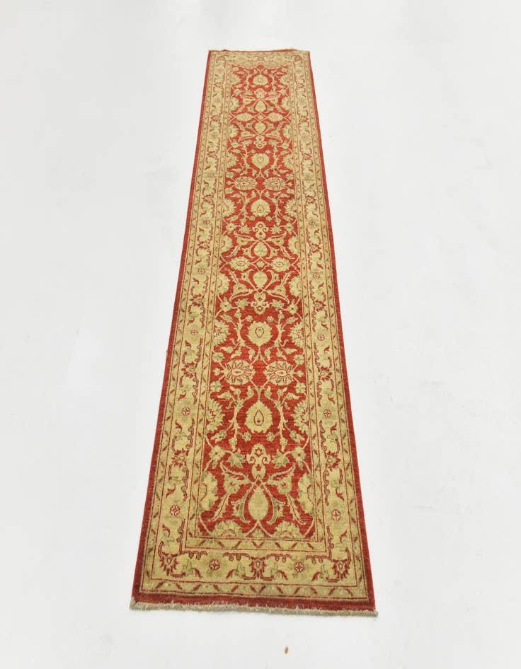 Detail image of 2' 7 x 9' 9 Hand Knotted Peshawar Ziegler Runner Rug