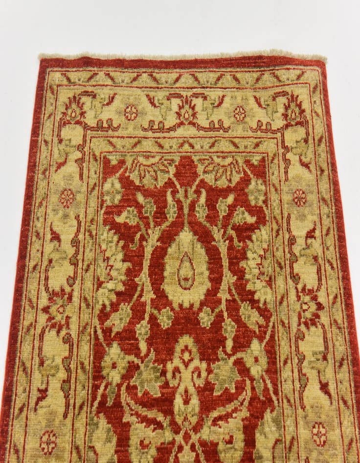 Detail image of 2' 7 x 9' 9 Hand Knotted Peshawar Ziegler Runner Rug