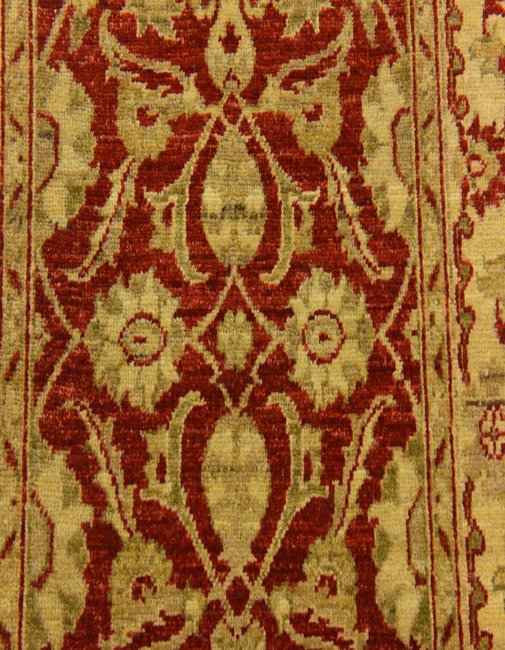 Detail image of 2' 7 x 9' 9 Hand Knotted Peshawar Ziegler Runner Rug