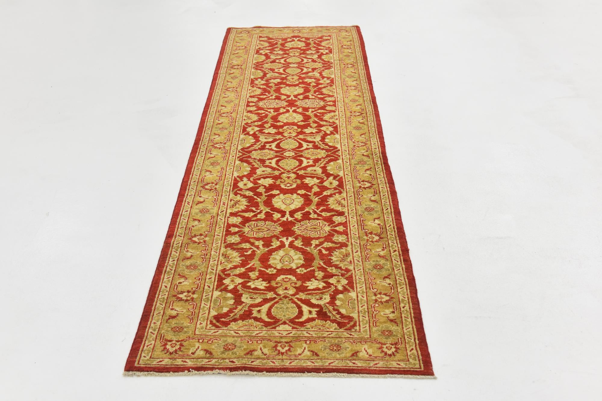 2' 8 x 9' 8 Hand Knotted Peshawar Ziegler Runner Rug