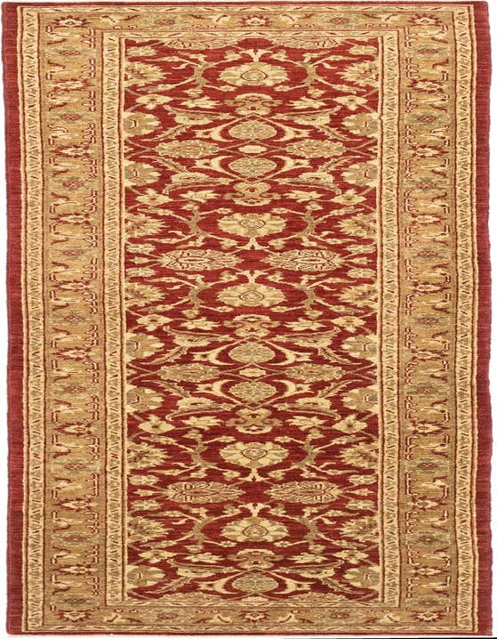 Detail image of 2' 8 x 9' 8 Hand Knotted Peshawar Ziegler Runner Rug