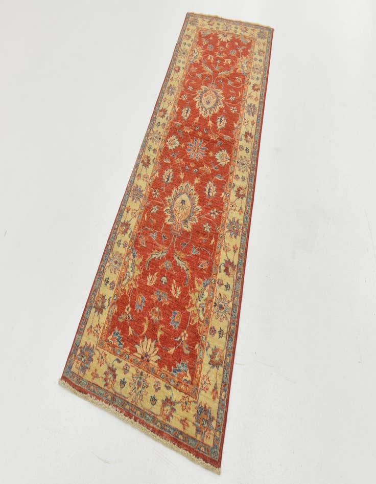 Detail image of 2' 5 x 6' 7 Hand Knotted Peshawar Ziegler Runner Rug