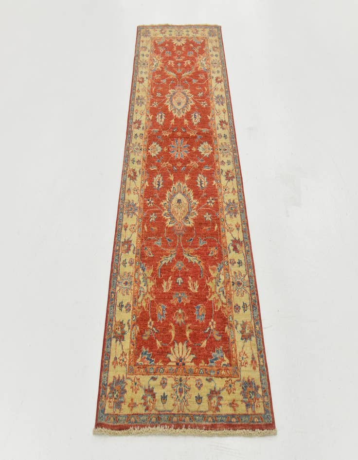 Detail image of 2' 5 x 6' 7 Hand Knotted Peshawar Ziegler Runner Rug