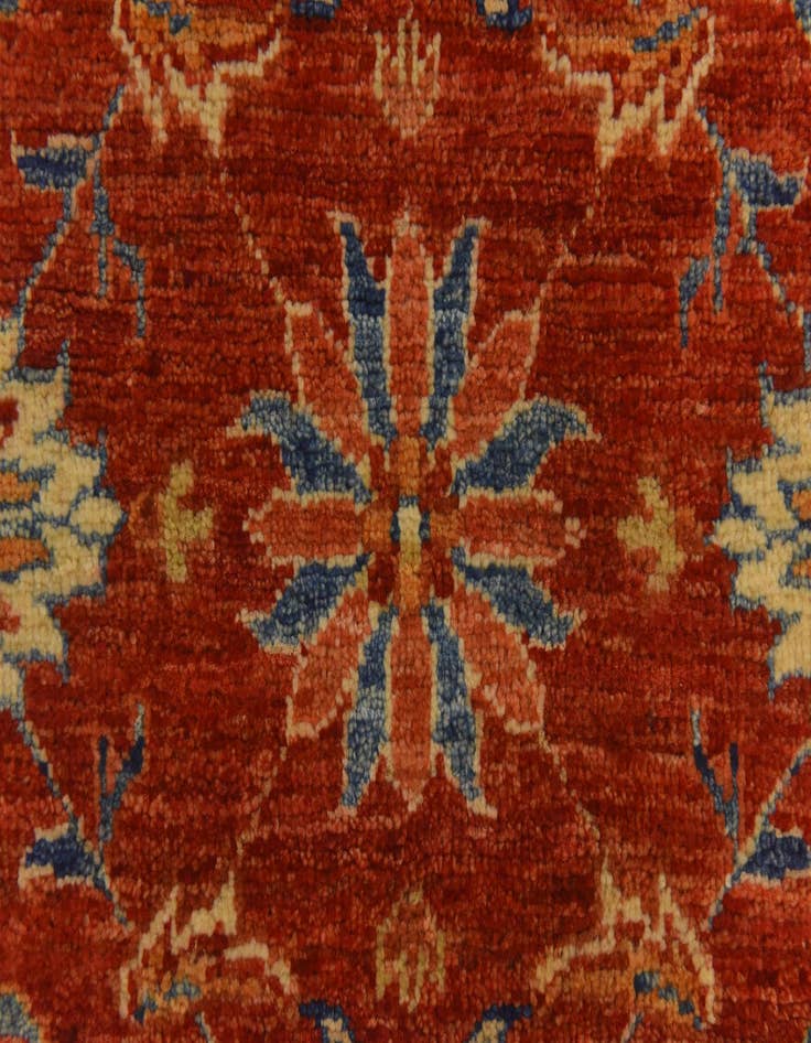 Detail image of 2' 5 x 6' 7 Hand Knotted Peshawar Ziegler Runner Rug