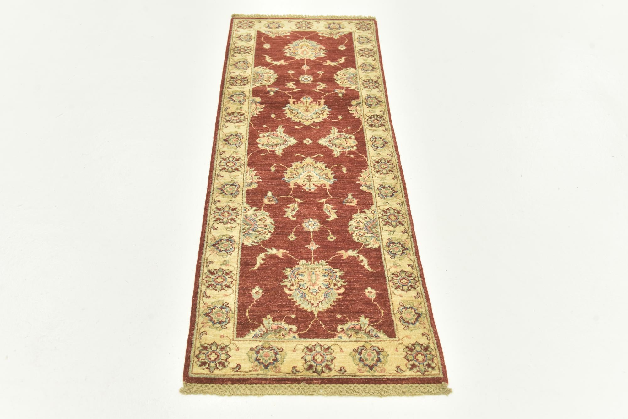 60cm x 185cm anudado a mano Peshawar Ziegler Alfombra Pasillera