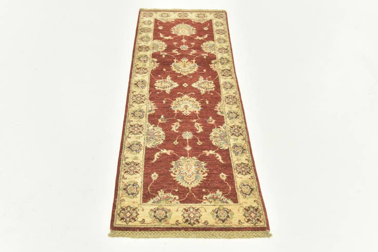 Detail image of 60cm x 185cm Hand Knotted Peshawar Ziegler Runner Rug