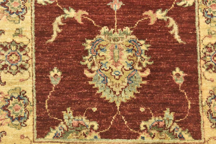 Detail image of 2' x 6' Hand Knotted Peshawar Ziegler Runner Rug