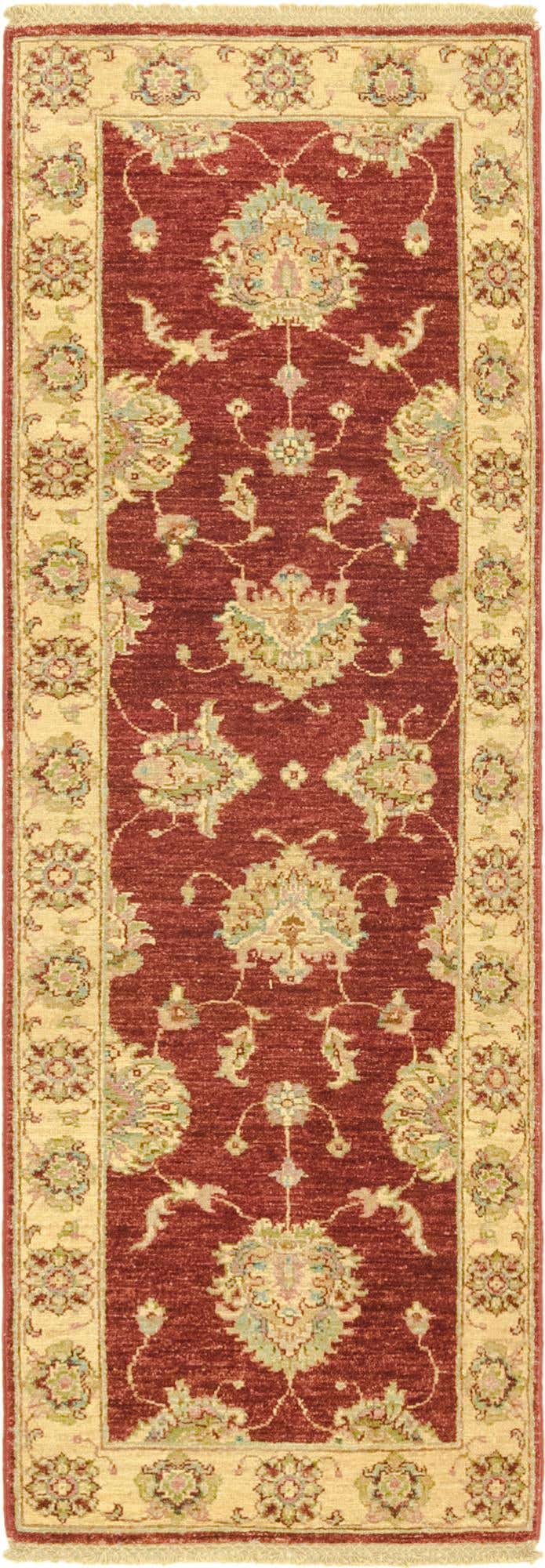 60cm x 185cm Hand Knotted Peshawar Ziegler Runner Rug