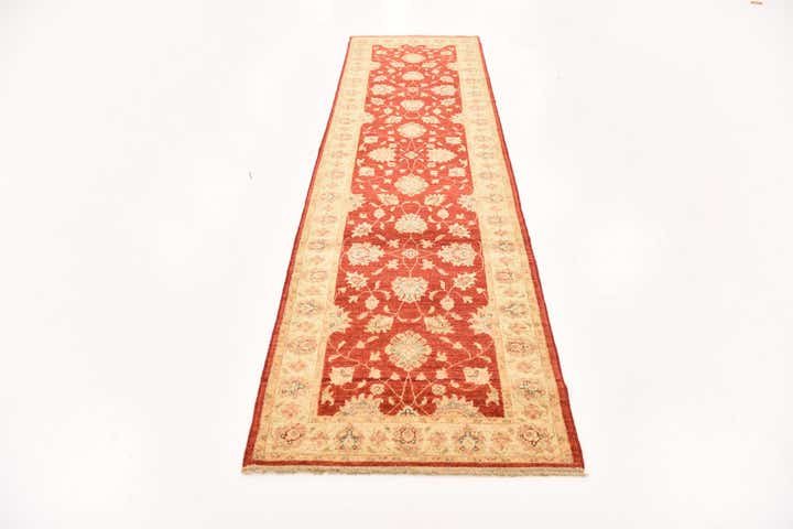 2' 9 x 9' 11 Hand Knotted Peshawar Ziegler Runner Rug
