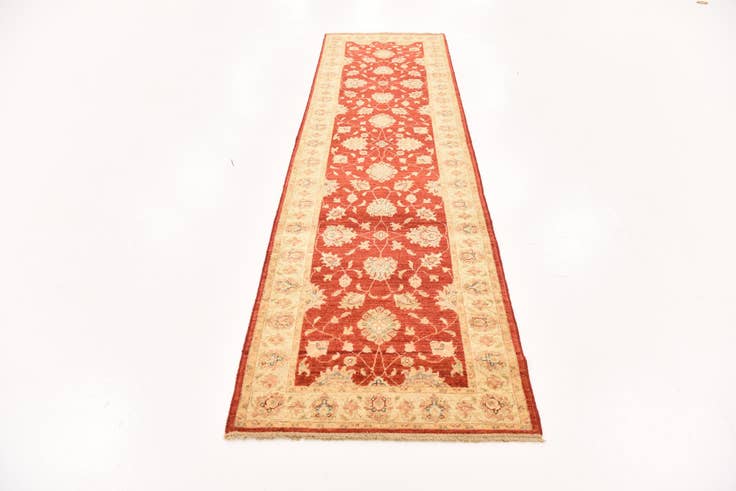 Detail image of 2' 9 x 9' 11 Hand Knotted Peshawar Ziegler Runner Rug