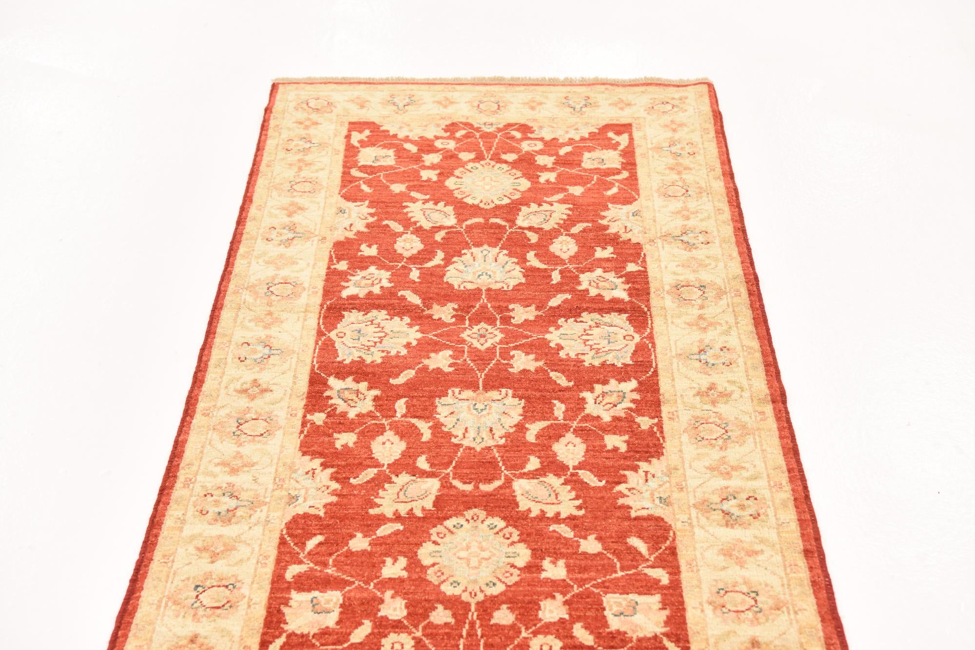 2' 9 x 9' 11 Hand Knotted Peshawar Ziegler Runner Rug