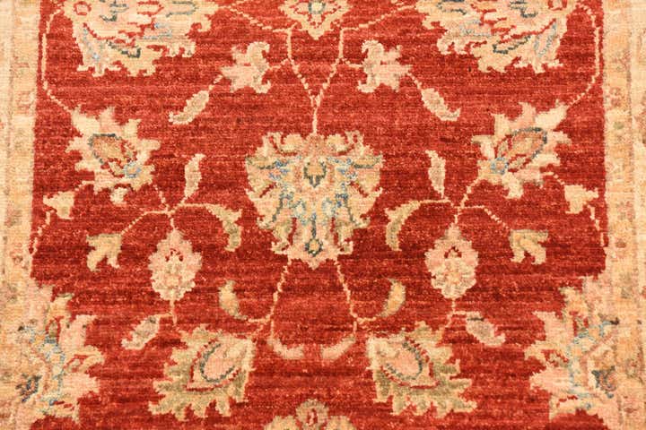 2' 9 x 9' 11 Hand Knotted Peshawar Ziegler Runner Rug