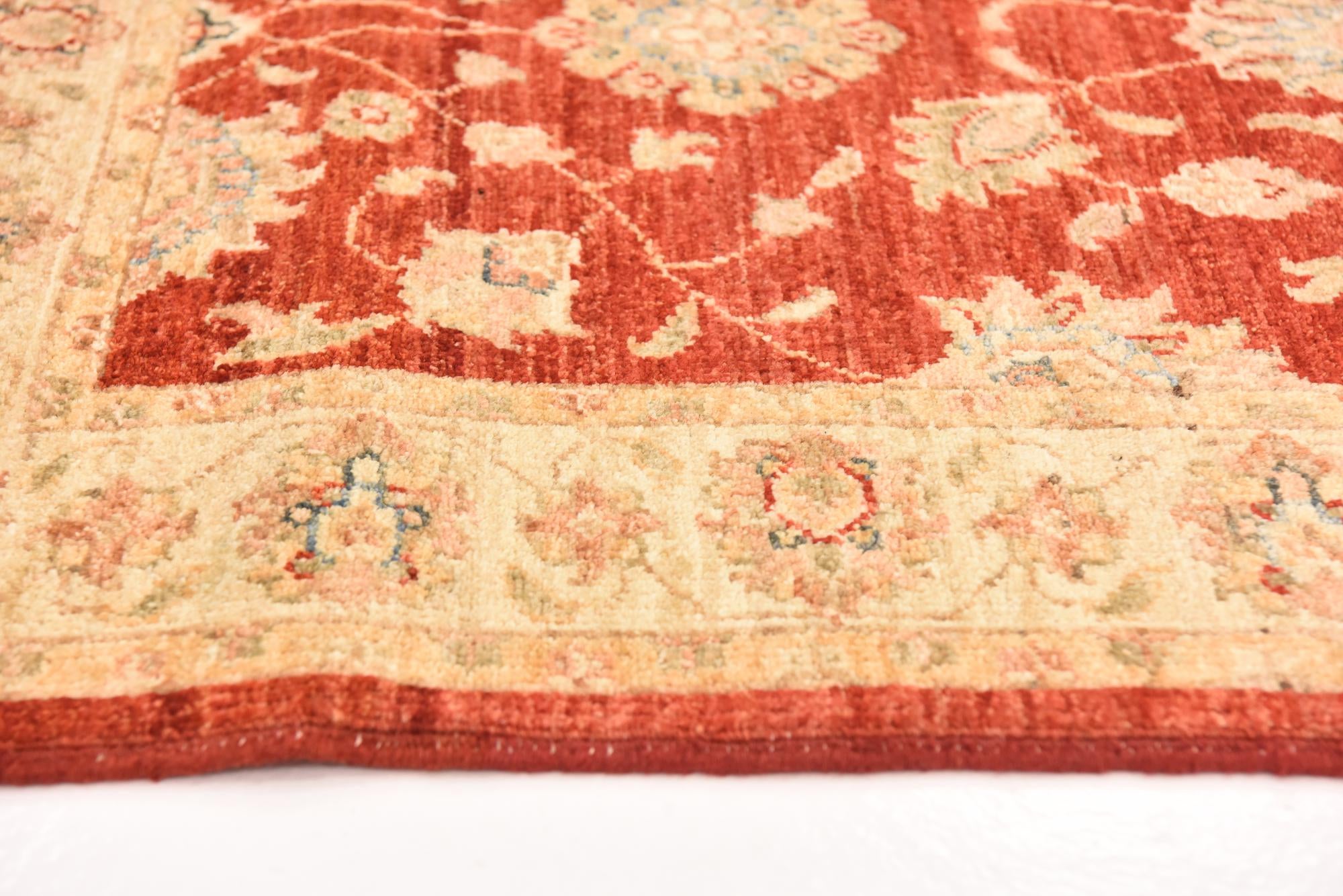 2' 9 x 9' 11 Hand Knotted Peshawar Ziegler Runner Rug