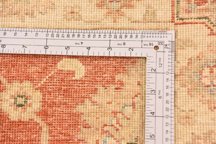 2' 9 x 9' 9 Hand Knotted Peshawar Ziegler Runner Rug