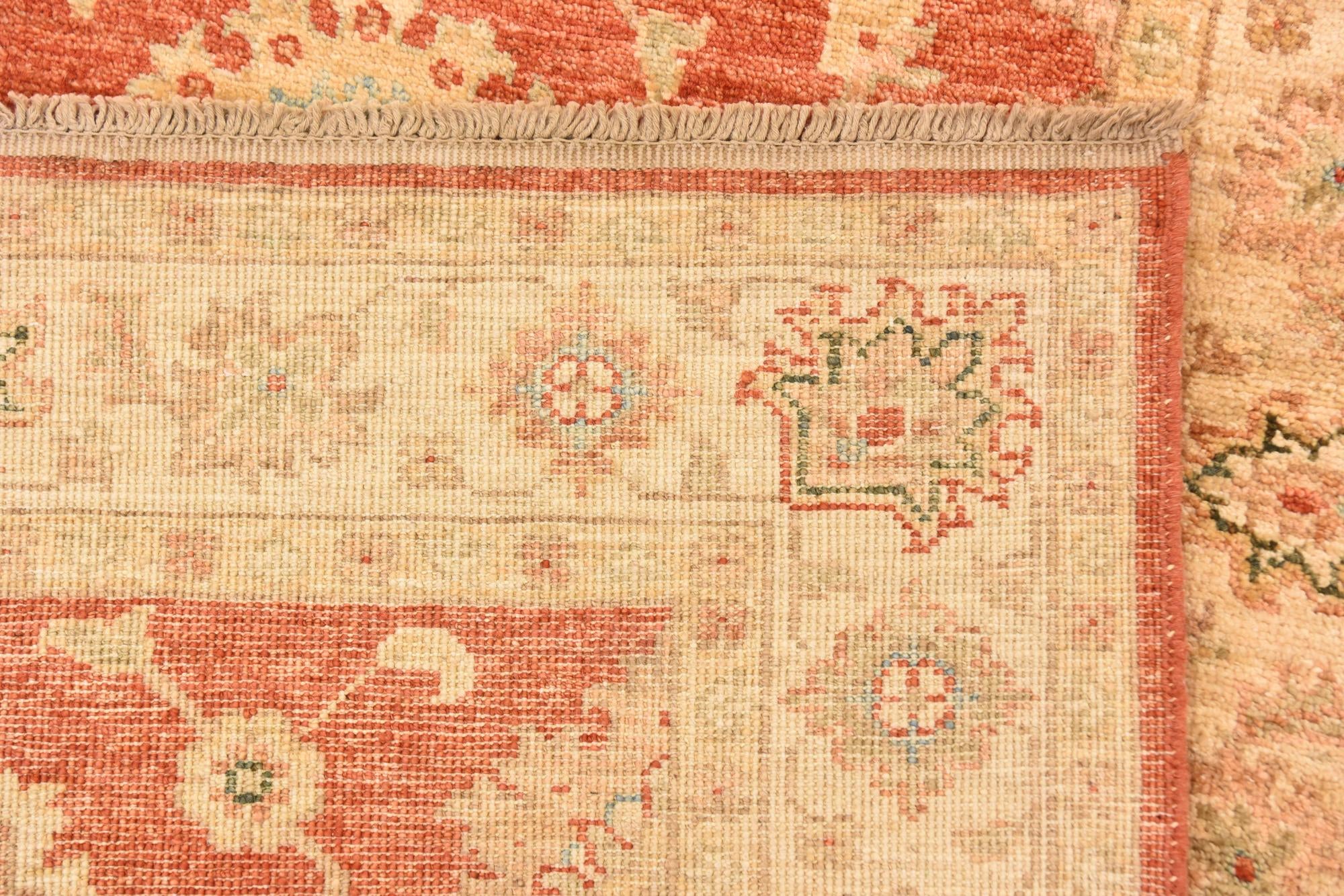 2' 9 x 9' 9 Hand Knotted Peshawar Ziegler Runner Rug