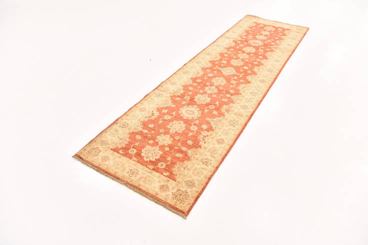Detail image of 2' 9 x 9' 9 Hand Knotted Peshawar Ziegler Runner Rug