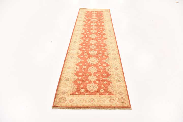 2' 9 x 9' 9 Hand Knotted Peshawar Ziegler Runner Rug
