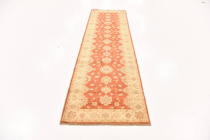 Detail image of 2' 9 x 9' 9 Hand Knotted Peshawar Ziegler Runner Rug