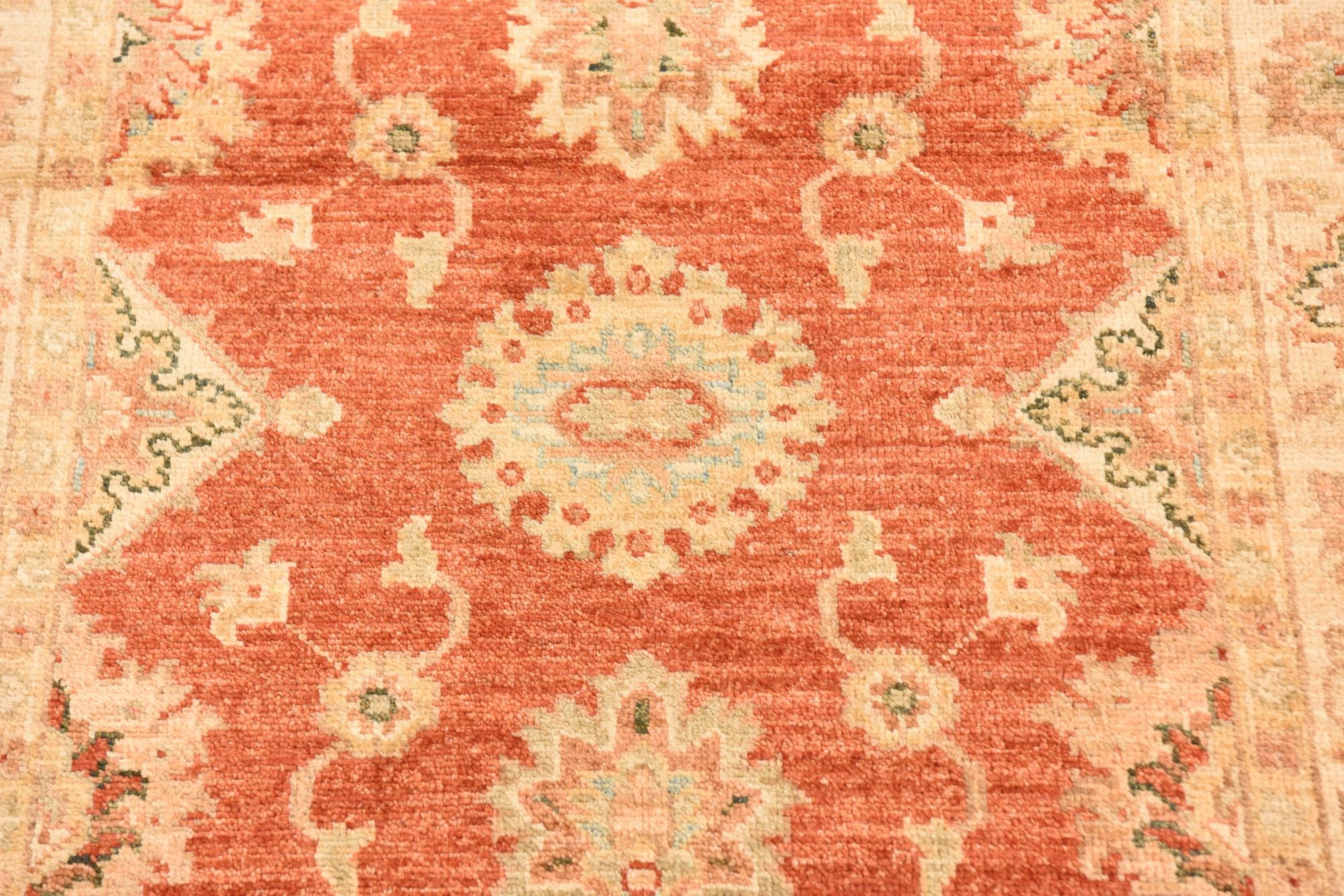 2' 9 x 9' 9 Hand Knotted Peshawar Ziegler Runner Rug