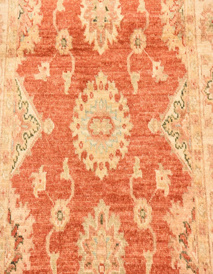 Detail image of 2' 9 x 9' 9  Hand Knotted Peshawar Ziegler Runner Rug