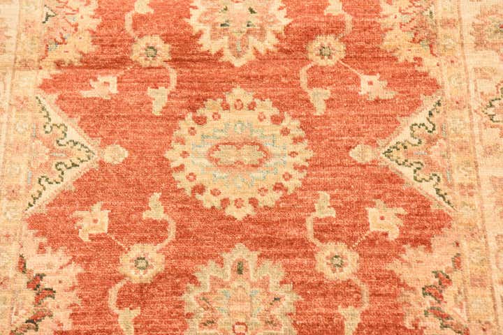 2' 9 x 9' 9 Hand Knotted Peshawar Ziegler Runner Rug