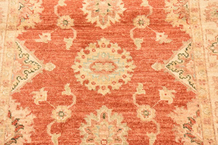 Detail image of 2' 9 x 9' 9 Hand Knotted Peshawar Ziegler Runner Rug