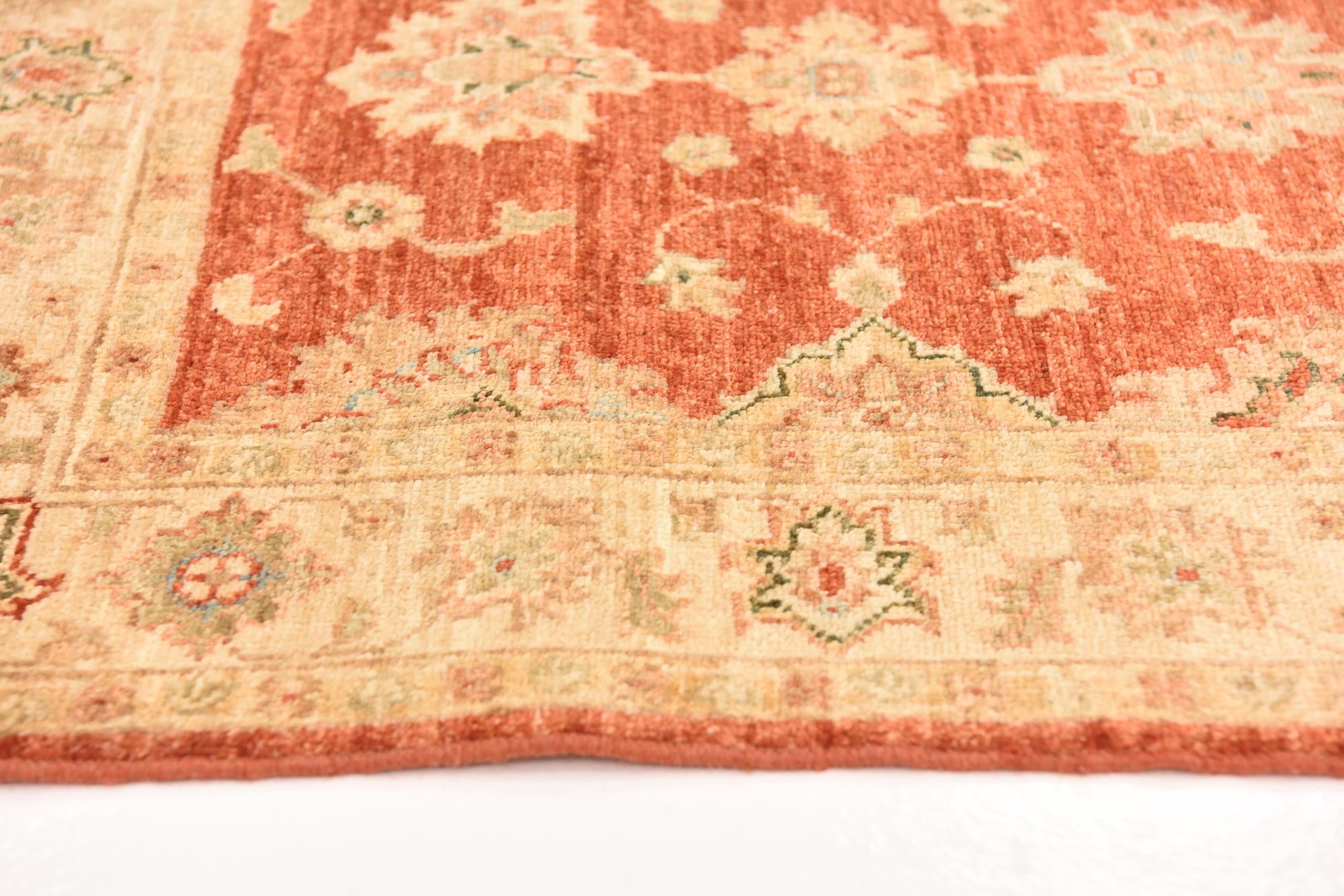 2' 9 x 9' 9 Hand Knotted Peshawar Ziegler Runner Rug