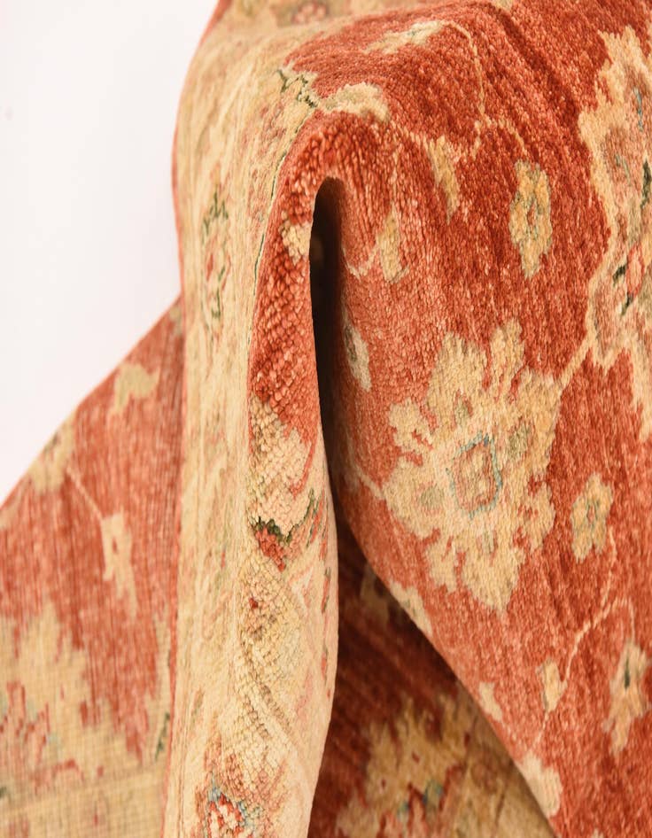 Detail image of 2' 9 x 9' 9  Hand Knotted Peshawar Ziegler Runner Rug