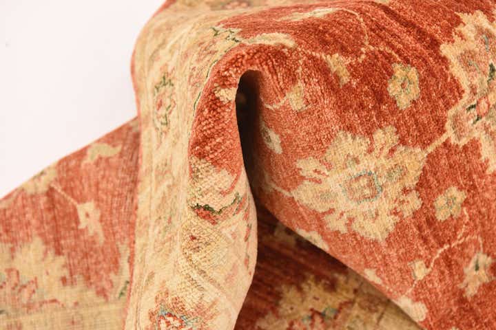 2' 9 x 9' 9 Hand Knotted Peshawar Ziegler Runner Rug