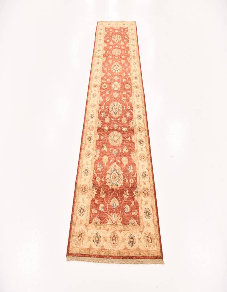 Detail image of 2' 9 x 9' 6  Hand Knotted Peshawar Ziegler Runner Rug